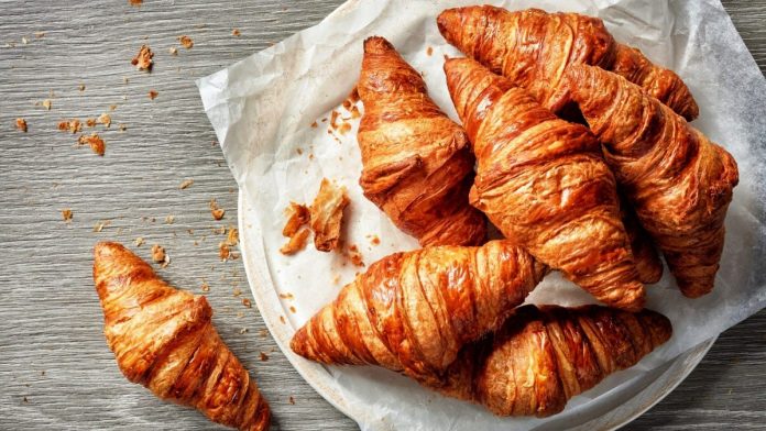 Croissants in a plate