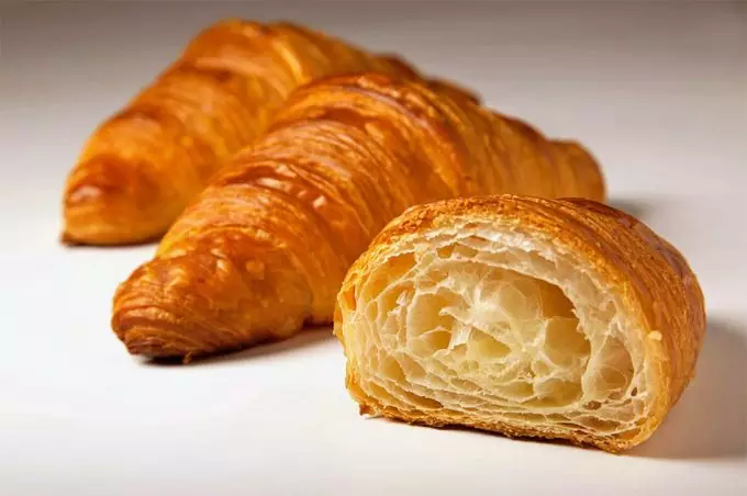 Inside view of croissants